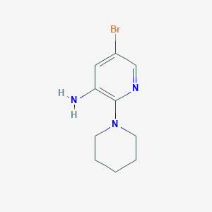 molecular formula C10H14BrN3 B8814170 5-Bromo-2-(piperidin-1-yl)pyridin-3-amine 