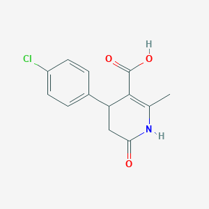 molecular formula C13H12ClNO3 B8814234 1,4,5,6-Tetrahydro-2-methyl-6-oxo-4-(4-chlorophenyl)-3-pyridinecarboxylic acid CAS No. 864082-31-5