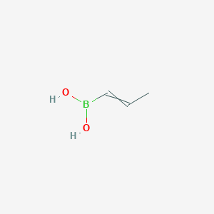 molecular formula C3H7BO2 B8814265 Boronic acid, 1-propenyl-, (E)- 