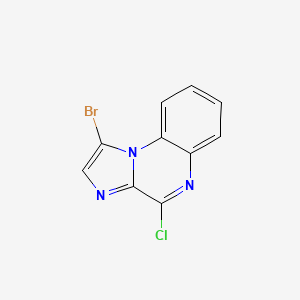 molecular formula C10H5BrClN3 B8814351 1-Bromo-4-chloroimidazo[1,2-A]quinoxaline 