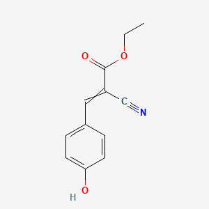 molecular formula C12H11NO3 B8814355 Ethyl 2-cyano-3-(4-hydroxyphenyl)prop-2-enoate 