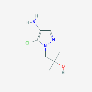 molecular formula C7H12ClN3O B8814362 1-(4-Amino-5-chloro-1H-pyrazol-1-yl)-2-methylpropan-2-ol 