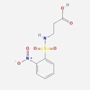 molecular formula C9H10N2O6S B8814420 3-(2-Nitro-benzenesulfonylamino)-propionic acid CAS No. 90558-39-7