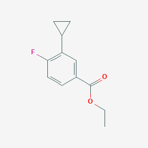 molecular formula C12H13FO2 B8814442 Ethyl 3-cyclopropyl-4-fluorobenzoate CAS No. 1063733-84-5