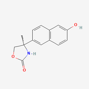 molecular formula C14H13NO3 B8814563 (R)-4-(6-hydroxynaphthalen-2-yl)-4-methyloxazolidin-2-one CAS No. 1225346-74-6