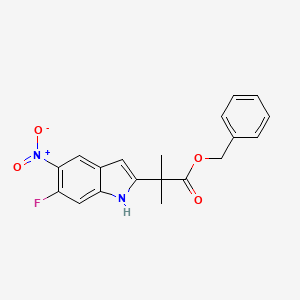 molecular formula C19H17FN2O4 B8814651 Benzyl 2-(6-fluoro-5-nitro-1H-indol-2-yl)-2-methylpropanoate CAS No. 1152311-77-7