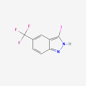 molecular formula C8H4F3IN2 B8814688 3-Iodo-5-(trifluoromethyl)-1H-indazole 