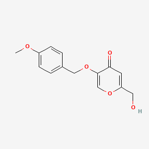 molecular formula C14H14O5 B8814713 4H-Pyran-4-one, 2-(hydroxymethyl)-5-[(4-methoxyphenyl)methoxy]- CAS No. 118708-61-5