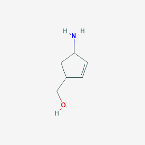 molecular formula C6H11NO B8814785 (4-Aminocyclopent-2-en-1-yl)methanol 