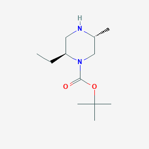 molecular formula C12H24N2O2 B8815082 tert-butyl (2S,5R)-2-ethyl-5-methylpiperazine-1-carboxylate 