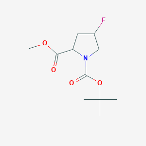 molecular formula C11H18FNO4 B8815966 Methyl1-tert-butoxycarbonyl-4-fluoropyrrolidine-2-carboxylate 