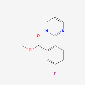 molecular formula C12H9FN2O2 B8815999 Methyl 5-fluoro-2-(pyrimidin-2-yl)benzoate 