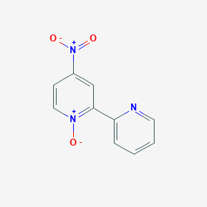 molecular formula C10H7N3O3 B088160 4-Nitro-1-oxido-2-pyridin-2-ylpyridin-1-ium CAS No. 14163-00-9