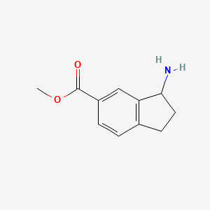 molecular formula C11H13NO2 B8816009 Methyl 3-amino-2,3-dihydro-1H-indene-5-carboxylate 