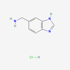 molecular formula C8H10ClN3 B8816043 (1H-Benzo[d]imidazol-5-yl)methanamine hydrochloride 