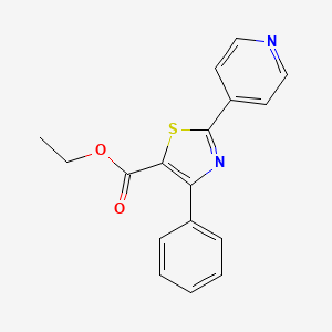 molecular formula C17H14N2O2S B8816054 Ethyl 4-phenyl-2-(pyridin-4-yl)thiazole-5-carboxylate 