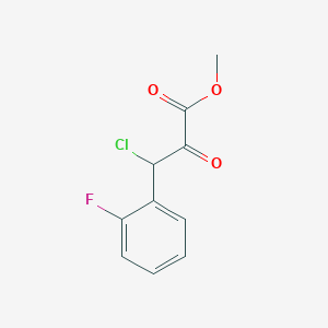 molecular formula C10H8ClFO3 B8816208 Methyl 3-chloro-3-(2-fluorophenyl)-2-oxopropanoate 