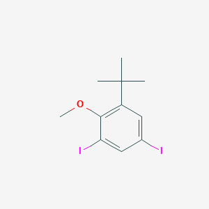 molecular formula C11H14I2O B8816254 1-(Tert-butyl)-3,5-diiodo-2-methoxybenzene 