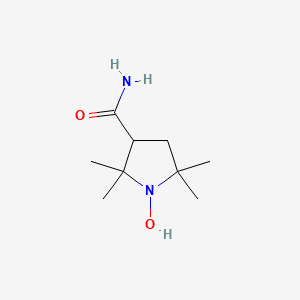 molecular formula C9H18N2O2 B8816270 1-Hydroxy-2,2,5,5-tetramethylpyrrolidine-3-carboxamide CAS No. 6916-96-7