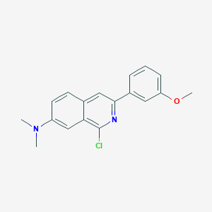 molecular formula C18H17ClN2O B8816285 7-Isoquinolinamine, 1-chloro-3-(3-methoxyphenyl)-N,N-dimethyl- 