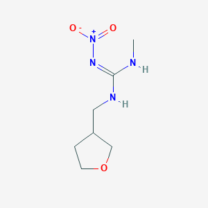 molecular formula C7H14N4O3 B8816431 (2E)-1-methyl-2-nitro-3-(tetrahydrofuran-3-ylmethyl)guanidine 