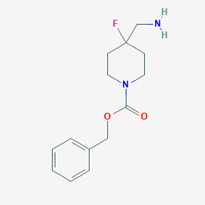 molecular formula C14H19FN2O2 B8816457 Benzyl 4-(aminomethyl)-4-fluoropiperidine-1-carboxylate CAS No. 455267-64-8