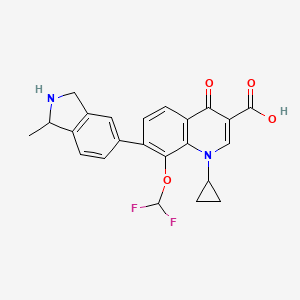 molecular formula C23H20F2N2O4 B8816533 1-Cyclopropyl-8-(difluoromethoxy)-7-(1-methylisoindolin-5-yl)-4-oxo-1,4-dihydroquinoline-3-carboxylic acid CAS No. 194804-72-3