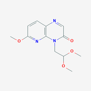 molecular formula C12H15N3O4 B8816548 4-(2,2-Dimethoxyethyl)-6-methoxypyrido[2,3-b]pyrazin-3(4H)-one CAS No. 1003945-84-3