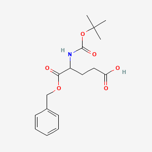 molecular formula C17H23NO6 B8816550 4-[[(2-Methylpropan-2-yl)oxy-oxomethyl]amino]-5-oxo-5-phenylmethoxypentanoic acid 
