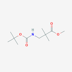 molecular formula C11H21NO4 B8816554 Methyl 3-((tert-butoxycarbonyl)amino)-2,2-dimethylpropanoate CAS No. 195387-08-7