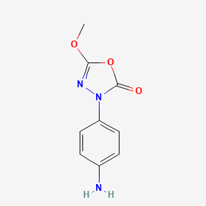molecular formula C9H9N3O3 B8816604 3-(4-Aminophenyl)-5-methoxy-1,3,4-oxadiazol-2(3H)-one CAS No. 359714-40-2