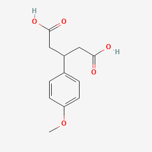 molecular formula C12H14O5 B8816740 3-(4-Methoxyphenyl)pentanedioic acid CAS No. 33868-91-6