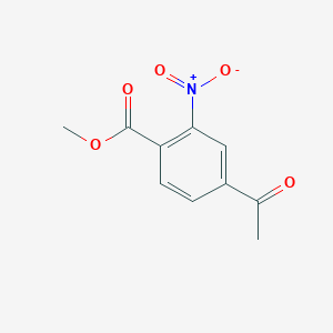 molecular formula C10H9NO5 B8816800 Methyl 4-acetyl-2-nitrobenzoate 