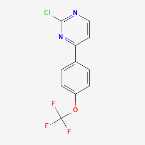 molecular formula C11H6ClF3N2O B8816948 2-Chloro-4-[4-(trifluoromethoxy)phenyl]pyrimidine 