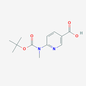 B8817076 6-((tert-Butoxycarbonyl)(methyl)amino)nicotinic acid CAS No. 365413-11-2