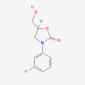 molecular formula C10H10FNO3 B8817276 (S)-3-(3-Fluorophenyl)-5-(hydroxymethyl)oxazolidin-2-one CAS No. 29218-22-2