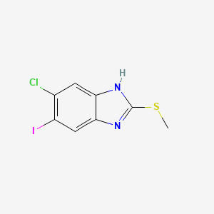molecular formula C8H6ClIN2S B8817314 6-Chloro-5-iodo-2-(methylthio)-1H-benzo[d]imidazole CAS No. 1219741-22-6