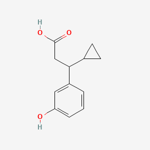 molecular formula C12H14O3 B8817473 3-Cyclopropyl-3-(3-hydroxyphenyl)propanoic acid 