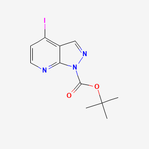 B8817576 tert-Butyl 4-iodo-1H-pyrazolo[3,4-b]pyridine-1-carboxylate CAS No. 945599-35-9
