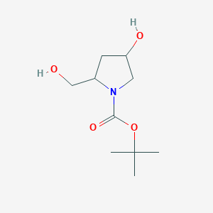 molecular formula C10H19NO4 B8817644 Tert-butyl 4-hydroxy-2-(hydroxymethyl)pyrrolidine-1-carboxylate 