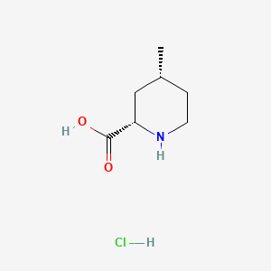 molecular formula C7H14ClNO2 B8817868 rac-(2R,4S)-4-methylpiperidine-2-carboxylic acid hydrochloride CAS No. 42205-80-1