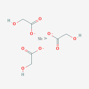 molecular formula C6H9O9Sb B088230 Antimony hydroxyacetate CAS No. 13747-31-4