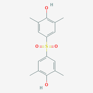 molecular formula C16H18O4S B088265 苯酚，4,4'-磺酰基双[2,6-二甲基- CAS No. 13288-70-5