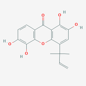 B088338 1,2,5,6-Tetrahydroxy-4-(2-methylbut-3-EN-2-YL)xanthen-9-one CAS No. 13586-27-1