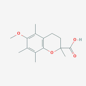 molecular formula C15H20O4 B008841 6-甲氧基-2,5,7,8-四甲基-色满-2-羧酸 CAS No. 106461-96-5