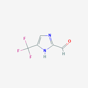 molecular formula C5H3F3N2O B008853 5-(三氟甲基)-1H-咪唑-2-甲醛 CAS No. 102808-02-6