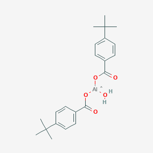 molecular formula C22H28AlO5 B088575 双(4-(叔丁基)苯甲酸酯-O)羟基铝 CAS No. 13170-05-3