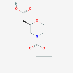 molecular formula C11H19NO5 B088599 (S)-N-Boc-吗啉-2-乙酸 CAS No. 1257850-82-0