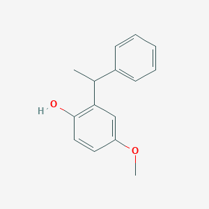 molecular formula C15H16O2 B088622 4-甲氧基-2-(1-苯乙基)苯酚 CAS No. 10446-37-4