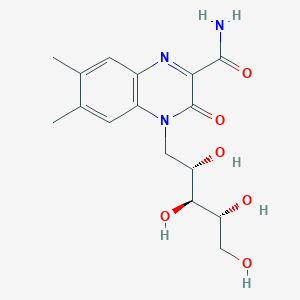 B088757 6,7-dimethyl-3-oxo-4-[(2S,3S,4R)-2,3,4,5-tetrahydroxypentyl]quinoxaline-2-carboxamide CAS No. 13698-42-5